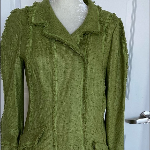 Oscar DeLa Renta silk vintage coat from 2008 Collection Size 14 - Picture 7 of 7